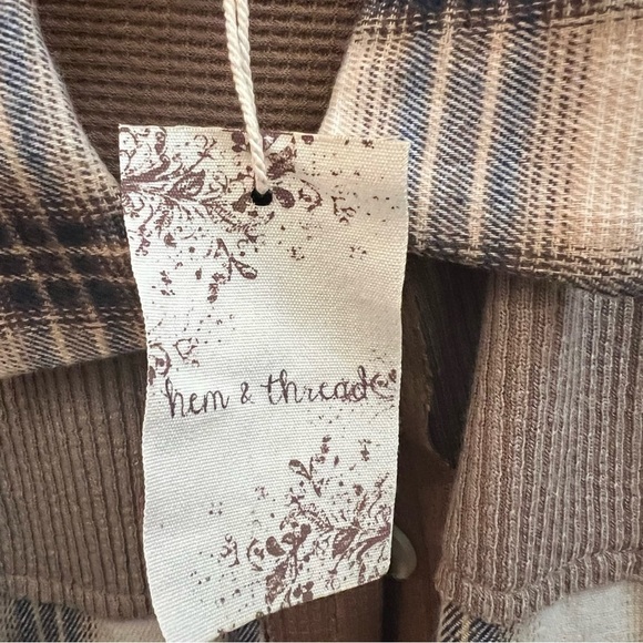 NWT Hem & Thread Plaid Shirt/Jacket - Size Small - Picture 2 of 6